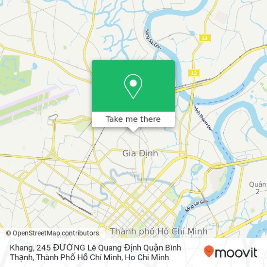 Khang, 245 ĐƯỜNG Lê Quang Định Quận Bình Thạnh, Thành Phố Hồ Chí Minh map