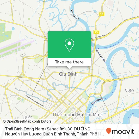 Thái Bình Đông Nam (Sepacific), 30 ĐƯỜNG Nguyễn Huy Lượng Quận Bình Thạnh, Thành Phố Hồ Chí Minh map