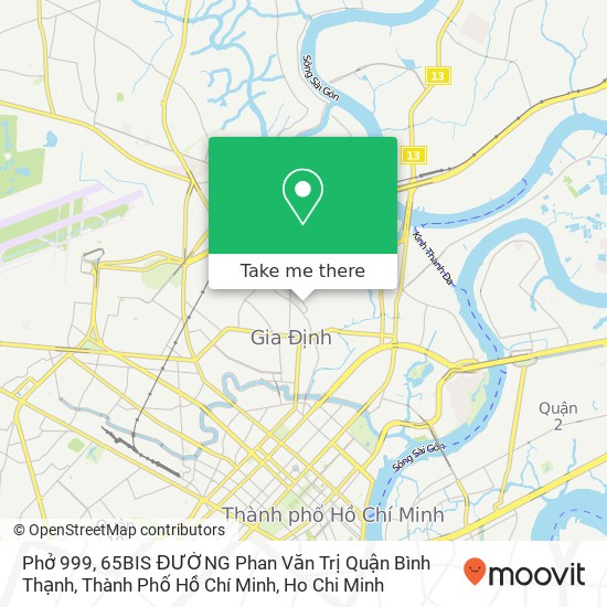 Phở 999, 65BIS ĐƯỜNG Phan Văn Trị Quận Bình Thạnh, Thành Phố Hồ Chí Minh map