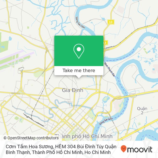 Cơm Tấm Hoa Sương, HẺM 304 Bùi Đình Túy Quận Bình Thạnh, Thành Phố Hồ Chí Minh map
