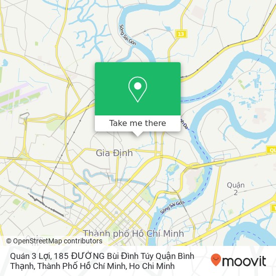 Quán 3 Lợi, 185 ĐƯỜNG Bùi Đình Túy Quận Bình Thạnh, Thành Phố Hồ Chí Minh map