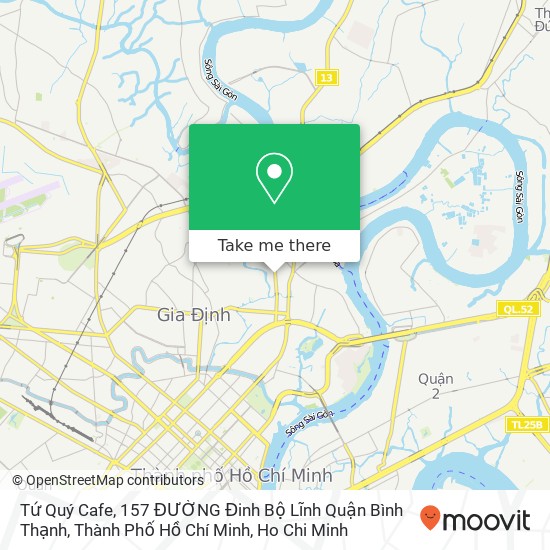 Tứ Quý Cafe, 157 ĐƯỜNG Đinh Bộ Lĩnh Quận Bình Thạnh, Thành Phố Hồ Chí Minh map