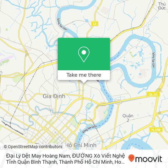 Đại Lý Dệt May Hoàng Nam, ĐƯỜNG Xô Viết Nghệ Tĩnh Quận Bình Thạnh, Thành Phố Hồ Chí Minh map