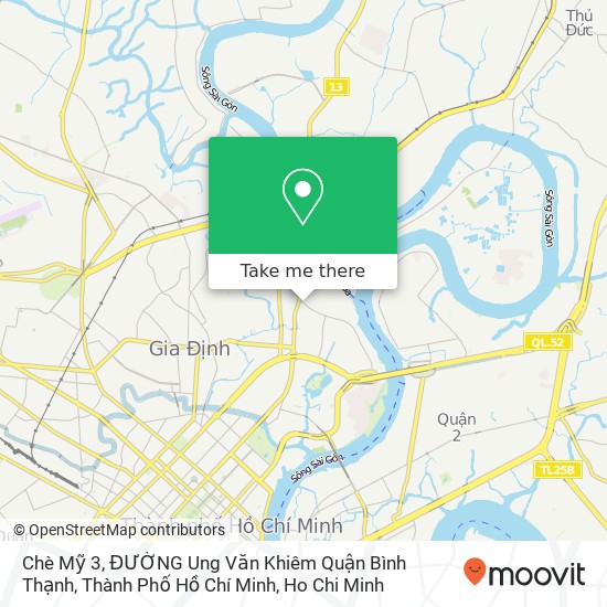 Chè Mỹ 3, ĐƯỜNG Ung Văn Khiêm Quận Bình Thạnh, Thành Phố Hồ Chí Minh map