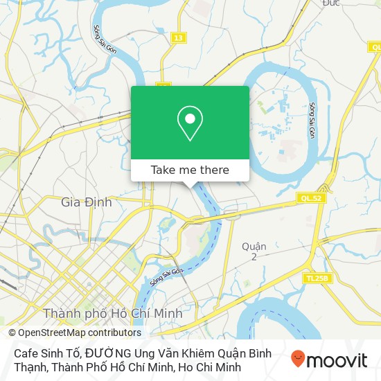 Cafe Sinh Tố, ĐƯỜNG Ung Văn Khiêm Quận Bình Thạnh, Thành Phố Hồ Chí Minh map