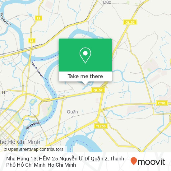 Nhà Hàng 13, HẺM 25 Nguyễn Ư Dĩ Quận 2, Thành Phố Hồ Chí Minh map
