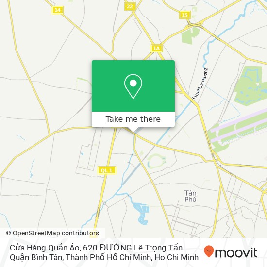 Cửa Hàng Quần Áo, 620 ĐƯỜNG Lê Trọng Tấn Quận Bình Tân, Thành Phố Hồ Chí Minh map