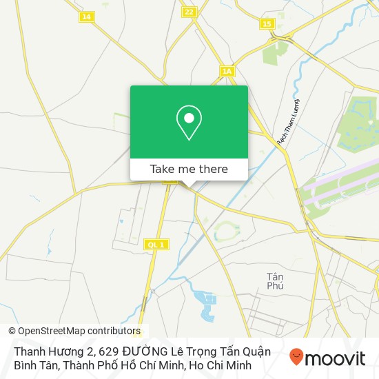 Thanh Hương 2, 629 ĐƯỜNG Lê Trọng Tấn Quận Bình Tân, Thành Phố Hồ Chí Minh map