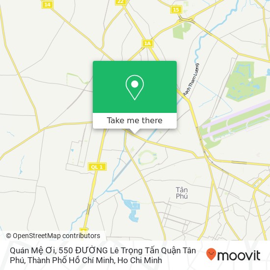 Quán Mệ Ơi, 550 ĐƯỜNG Lê Trọng Tấn Quận Tân Phú, Thành Phố Hồ Chí Minh map