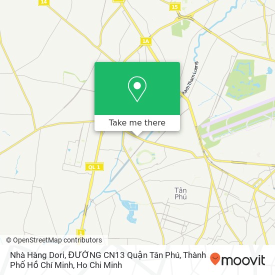 Nhà Hàng Dori, ĐƯỜNG CN13 Quận Tân Phú, Thành Phố Hồ Chí Minh map