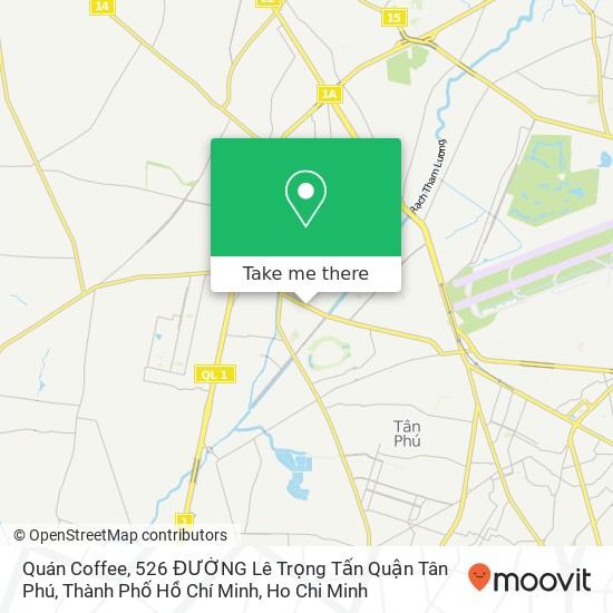 Quán Coffee, 526 ĐƯỜNG Lê Trọng Tấn Quận Tân Phú, Thành Phố Hồ Chí Minh map
