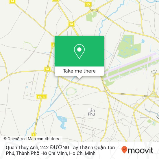 Quán Thúy Anh, 242 ĐƯỜNG Tây Thạnh Quận Tân Phú, Thành Phố Hồ Chí Minh map