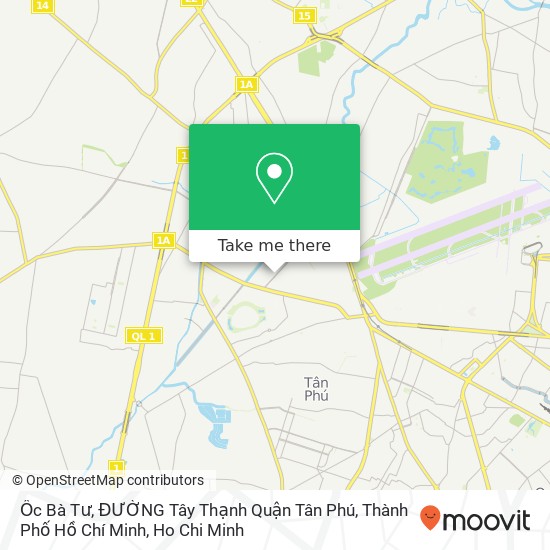 Ốc Bà Tư, ĐƯỜNG Tây Thạnh Quận Tân Phú, Thành Phố Hồ Chí Minh map