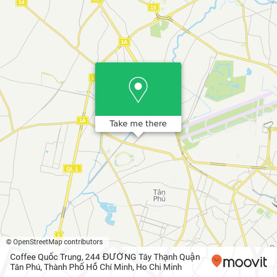 Coffee Quốc Trung, 244 ĐƯỜNG Tây Thạnh Quận Tân Phú, Thành Phố Hồ Chí Minh map