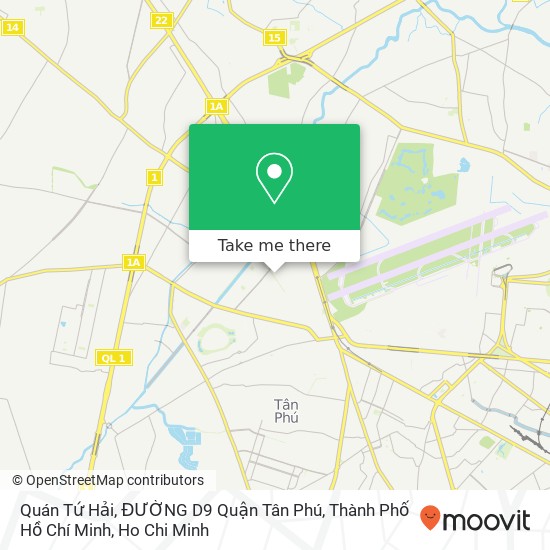 Quán Tứ Hải, ĐƯỜNG D9 Quận Tân Phú, Thành Phố Hồ Chí Minh map
