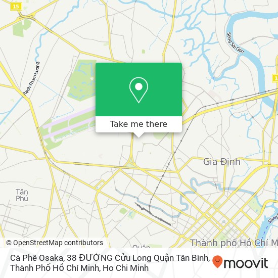 Cà Phê Osaka, 38 ĐƯỜNG Cửu Long Quận Tân Bình, Thành Phố Hồ Chí Minh map