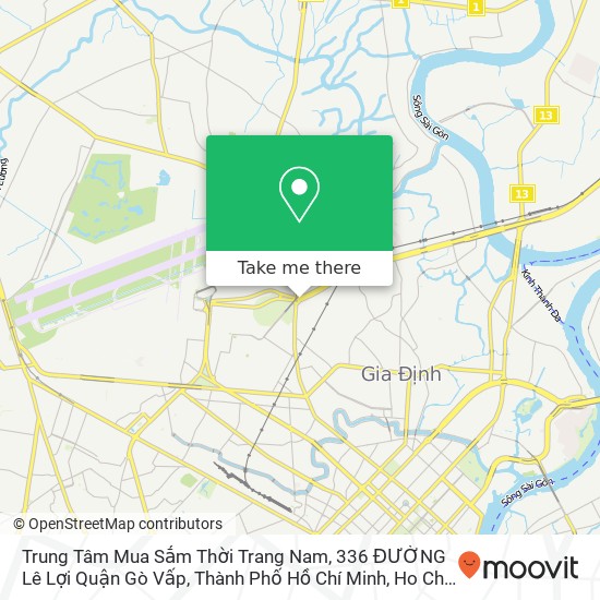 Trung Tâm Mua Sắm Thời Trang Nam, 336 ĐƯỜNG Lê Lợi Quận Gò Vấp, Thành Phố Hồ Chí Minh map
