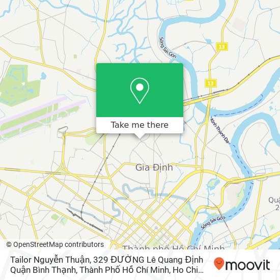 Tailor Nguyễn Thuận, 329 ĐƯỜNG Lê Quang Định Quận Bình Thạnh, Thành Phố Hồ Chí Minh map