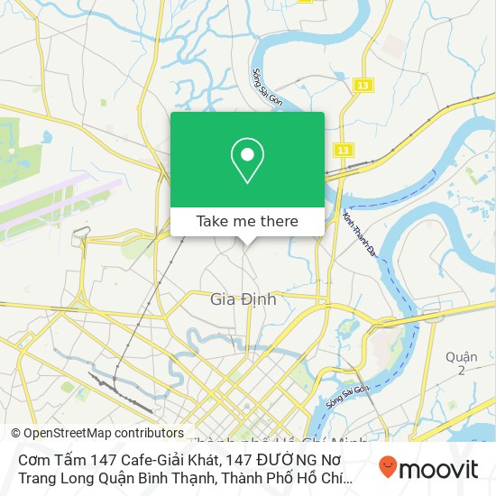 Cơm Tấm 147 Cafe-Giải Khát, 147 ĐƯỜNG Nơ Trang Long Quận Bình Thạnh, Thành Phố Hồ Chí Minh map