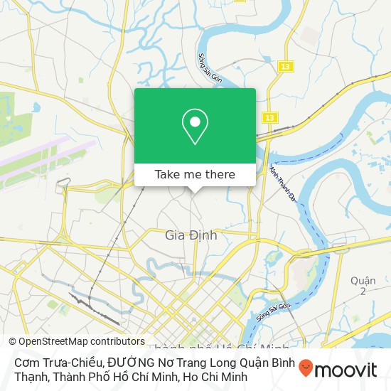 Cơm Trưa-Chiều, ĐƯỜNG Nơ Trang Long Quận Bình Thạnh, Thành Phố Hồ Chí Minh map
