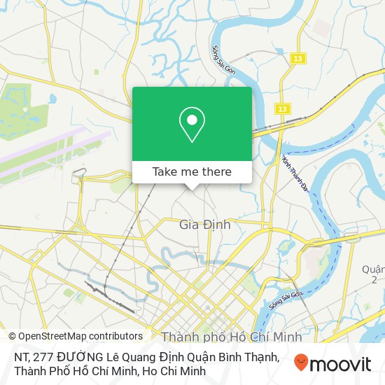 NT, 277 ĐƯỜNG Lê Quang Định Quận Bình Thạnh, Thành Phố Hồ Chí Minh map