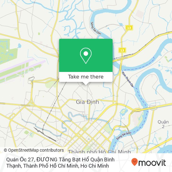 Quán Ốc 27, ĐƯỜNG Tăng Bạt Hổ Quận Bình Thạnh, Thành Phố Hồ Chí Minh map