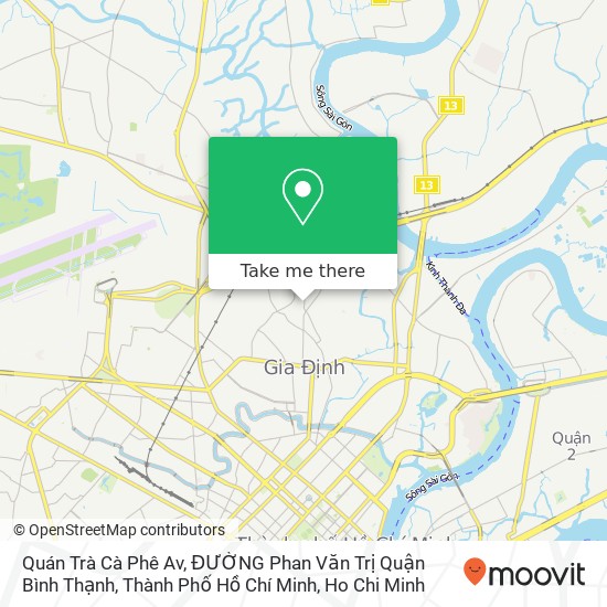 Quán Trà Cà Phê Av, ĐƯỜNG Phan Văn Trị Quận Bình Thạnh, Thành Phố Hồ Chí Minh map