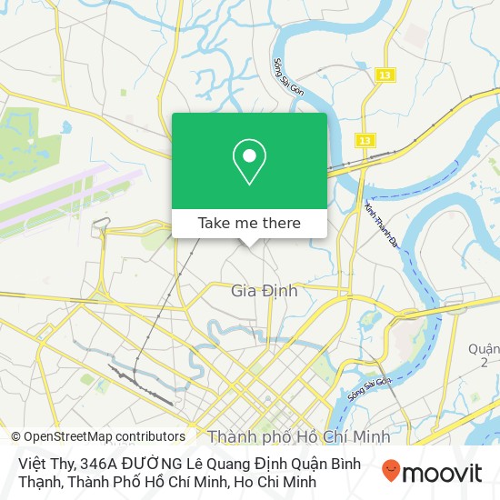 Việt Thy, 346A ĐƯỜNG Lê Quang Định Quận Bình Thạnh, Thành Phố Hồ Chí Minh map