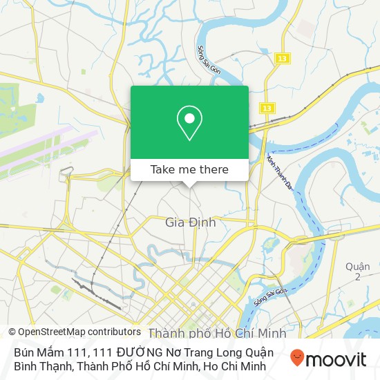 Bún Mắm 111, 111 ĐƯỜNG Nơ Trang Long Quận Bình Thạnh, Thành Phố Hồ Chí Minh map