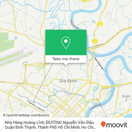 Nhà Hàng Hoàng Lĩnh, ĐƯỜNG Nguyễn Văn Đậu Quận Bình Thạnh, Thành Phố Hồ Chí Minh map