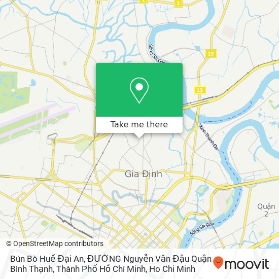 Bún Bò Huế Đại An, ĐƯỜNG Nguyễn Văn Đậu Quận Bình Thạnh, Thành Phố Hồ Chí Minh map