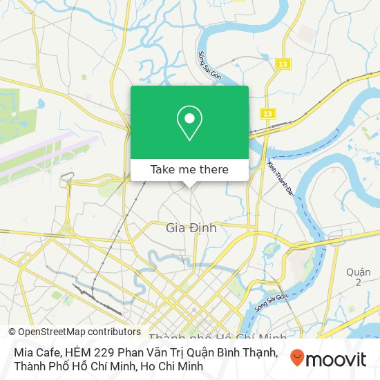 Mia Cafe, HẺM 229 Phan Văn Trị Quận Bình Thạnh, Thành Phố Hồ Chí Minh map