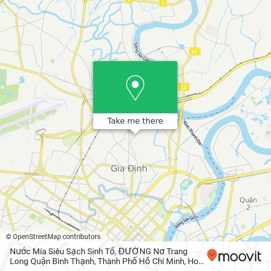 Nước Mía Siêu Sạch Sinh Tố, ĐƯỜNG Nơ Trang Long Quận Bình Thạnh, Thành Phố Hồ Chí Minh map