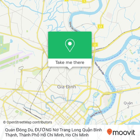 Quán Đông Du, ĐƯỜNG Nơ Trang Long Quận Bình Thạnh, Thành Phố Hồ Chí Minh map