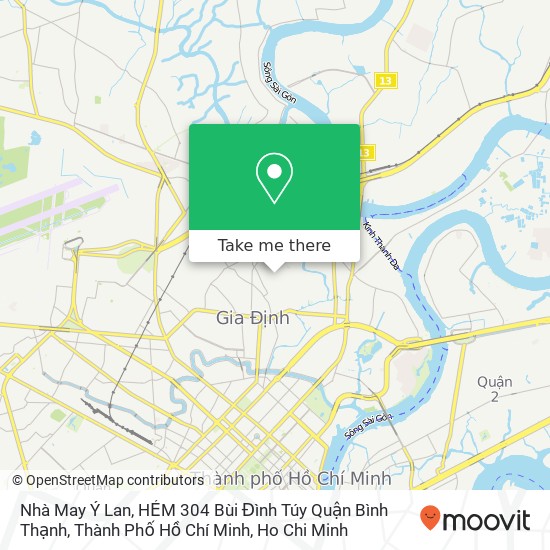 Nhà May Ý Lan, HẺM 304 Bùi Đình Túy Quận Bình Thạnh, Thành Phố Hồ Chí Minh map
