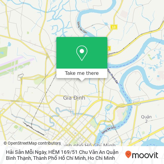 Hải Sản Mỗi Ngày, HẺM 169 / 51 Chu Văn An Quận Bình Thạnh, Thành Phố Hồ Chí Minh map