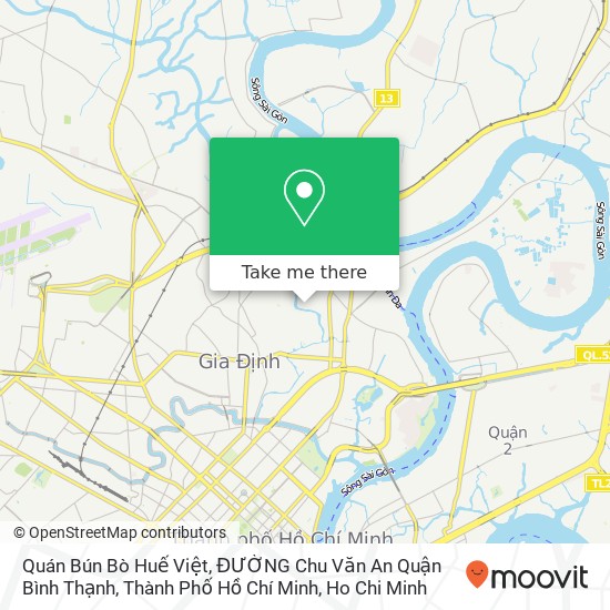 Quán Bún Bò Huế Việt, ĐƯỜNG Chu Văn An Quận Bình Thạnh, Thành Phố Hồ Chí Minh map