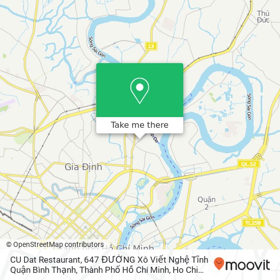 CU Dat Restaurant, 647 ĐƯỜNG Xô Viết Nghệ Tĩnh Quận Bình Thạnh, Thành Phố Hồ Chí Minh map