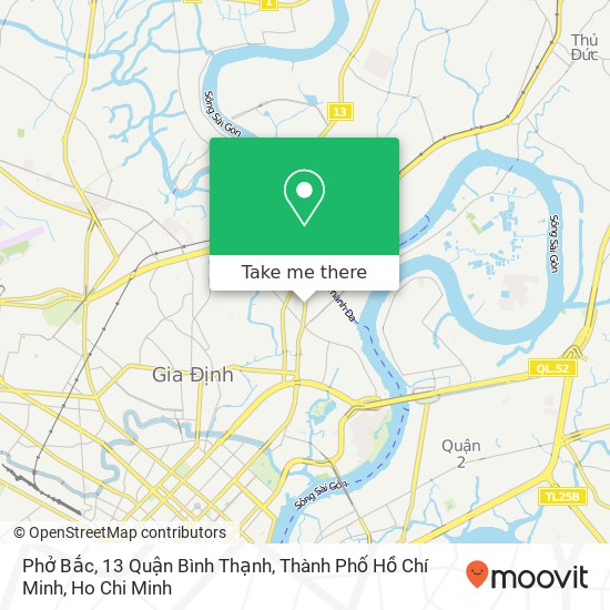 Phở Bắc, 13 Quận Bình Thạnh, Thành Phố Hồ Chí Minh map