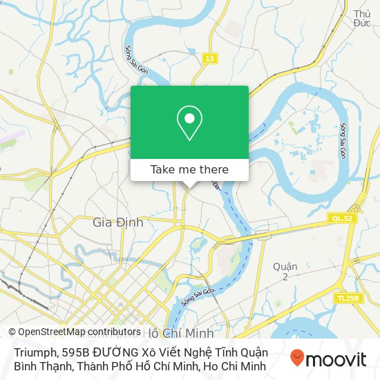 Triumph, 595B ĐƯỜNG Xô Viết Nghệ Tĩnh Quận Bình Thạnh, Thành Phố Hồ Chí Minh map
