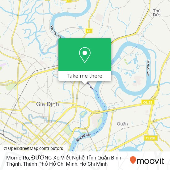 Momo Ro, ĐƯỜNG Xô Viết Nghệ Tĩnh Quận Bình Thạnh, Thành Phố Hồ Chí Minh map