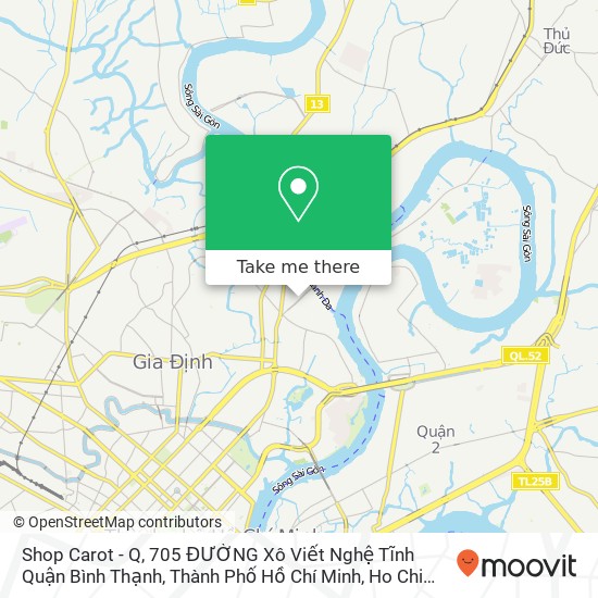 Shop Carot - Q, 705 ĐƯỜNG Xô Viết Nghệ Tĩnh Quận Bình Thạnh, Thành Phố Hồ Chí Minh map