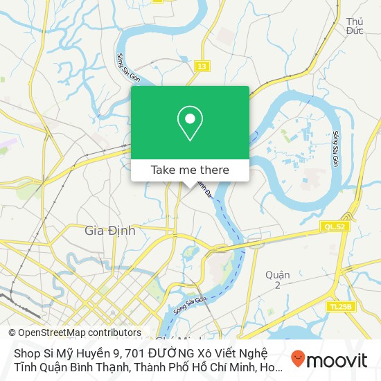 Shop Si Mỹ Huyền 9, 701 ĐƯỜNG Xô Viết Nghệ Tĩnh Quận Bình Thạnh, Thành Phố Hồ Chí Minh map