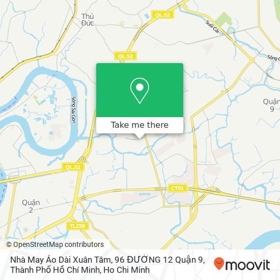 Nhà May Áo Dài Xuân Tâm, 96 ĐƯỜNG 12 Quận 9, Thành Phố Hồ Chí Minh map