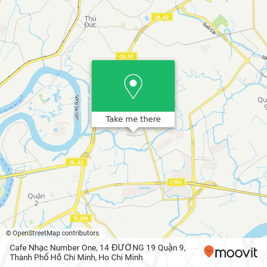 Cafe Nhạc Number One, 14 ĐƯỜNG 19 Quận 9, Thành Phố Hồ Chí Minh map