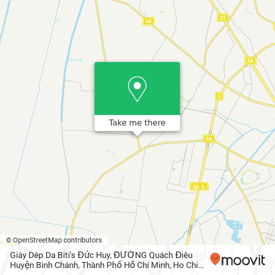 Giày Dép Da Biti's Đức Huy, ĐƯỜNG Quách Điêu Huyện Bình Chánh, Thành Phố Hồ Chí Minh map