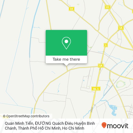 Quán Minh Tiến, ĐƯỜNG Quách Điêu Huyện Bình Chánh, Thành Phố Hồ Chí Minh map