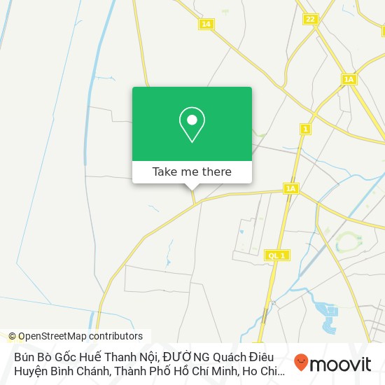 Bún Bò Gốc Huế Thanh Nội, ĐƯỜNG Quách Điêu Huyện Bình Chánh, Thành Phố Hồ Chí Minh map
