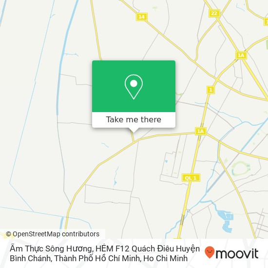 Ẩm Thực Sông Hương, HẺM F12 Quách Điêu Huyện Bình Chánh, Thành Phố Hồ Chí Minh map