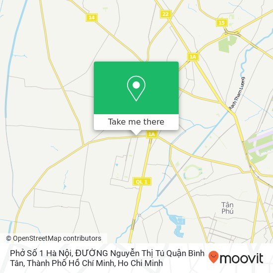 Phở Số 1 Hà Nội, ĐƯỜNG Nguyễn Thị Tú Quận Bình Tân, Thành Phố Hồ Chí Minh map